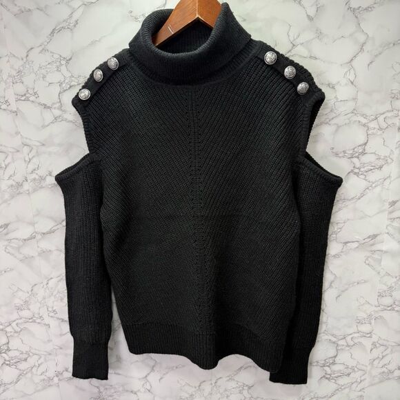 INC International Concepts Women’s Cold Shoulder Sweater sz M Chunky NEW # G825 - Picture 3 of 8